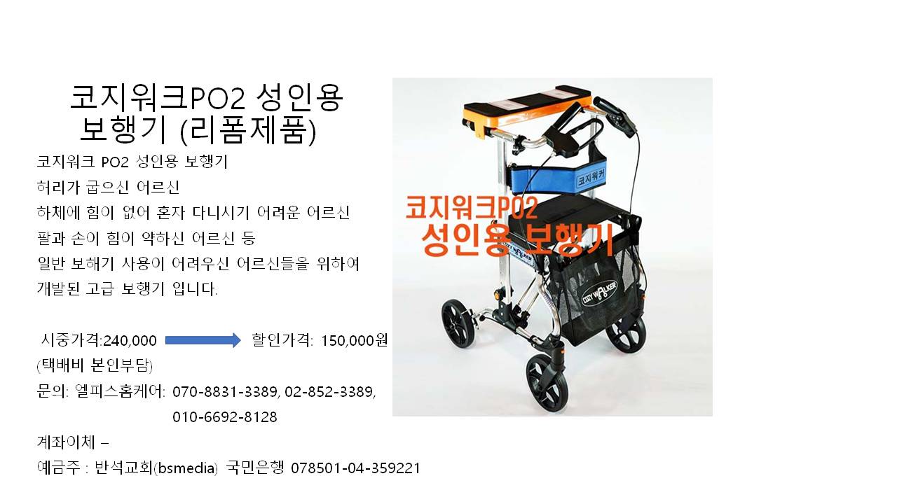 코지워크PO2 성인용보행기